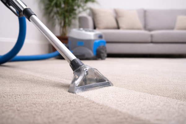 Professional carpet cleaning in action Carpet Cleaning (25 sq.ft)
