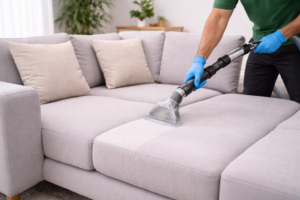 Sofa cleaning in a bright living room Sofa Cleaning (5 Seater)