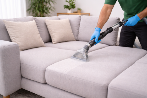 Sofa cleaning in a bright living room Sofa Cleaning (5 Seater)
